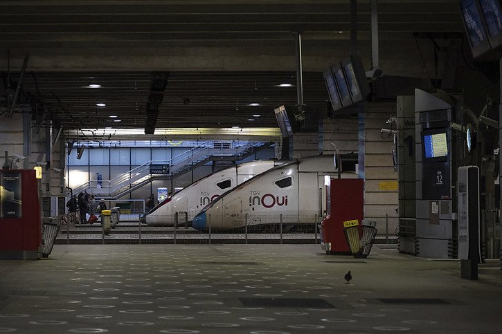 Quelque 80'000 passagers avaient été affectés par les perturbations du trafic SNCF mercredi (archives). © KEYSTONE/AP/AURELIEN MORISSARD